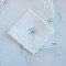 Embroidered dandelion Napkins Teal Blue  (set of 6)