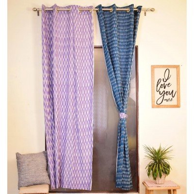 Lilac Ikat Handloom Curtain Lilac Ikat Handloom Curtain
