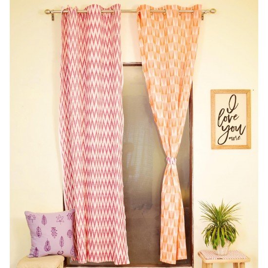 Ruby Ikat Handloom Curtain